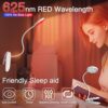 Haigvel 2 Color Red Book Light. 630nm Clip-On Red Night Light for Sleep & Reading. Rechargeable Desk Lamp with Adjustable Brightness. 2H/3H Auto Off. Eye Care Table Lamp for Kids and Adults