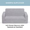 Cozee Flip Out Sherpa Sofa. Grey