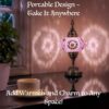 DEMMEX Battery Operated Mosaic Table Lamp with Big Size Globe and Built-in LED Bulb. Turkish Moroccan Colorful Mosaics Exotic Table Desk Bedside Night Lamp Light Lampshade. Handmade (Lilac Purple)
